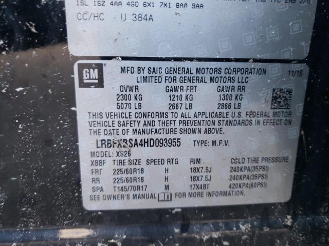 Photo 10 from auction – 2017 BUICK ENVISION E with VIN LRBFXBSA4HD093955