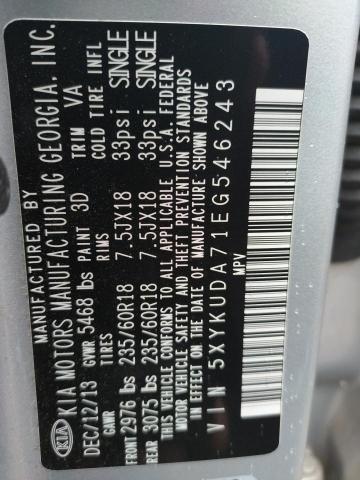 Photo 10 from auction – 2014 KIA SORENTO EX with VIN 5XYKUDA71EG546243