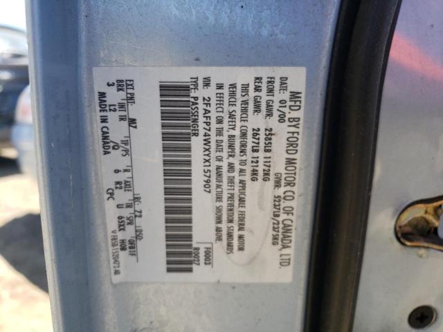 Photo 10 from auction – 2000 FORD CROWN VICT with VIN 2FAFP74WXYX157907