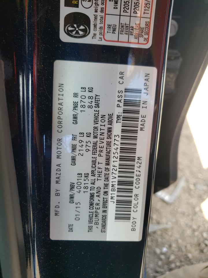 Photo 10 from auction – 2015 MAZDA 3 TOURING with VIN JM1BM1V72F1254773