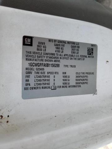 Photo 10 from auction – 2011 CHEVROLET EXPRESS G2 with VIN 1GCWGFFA6B1156288