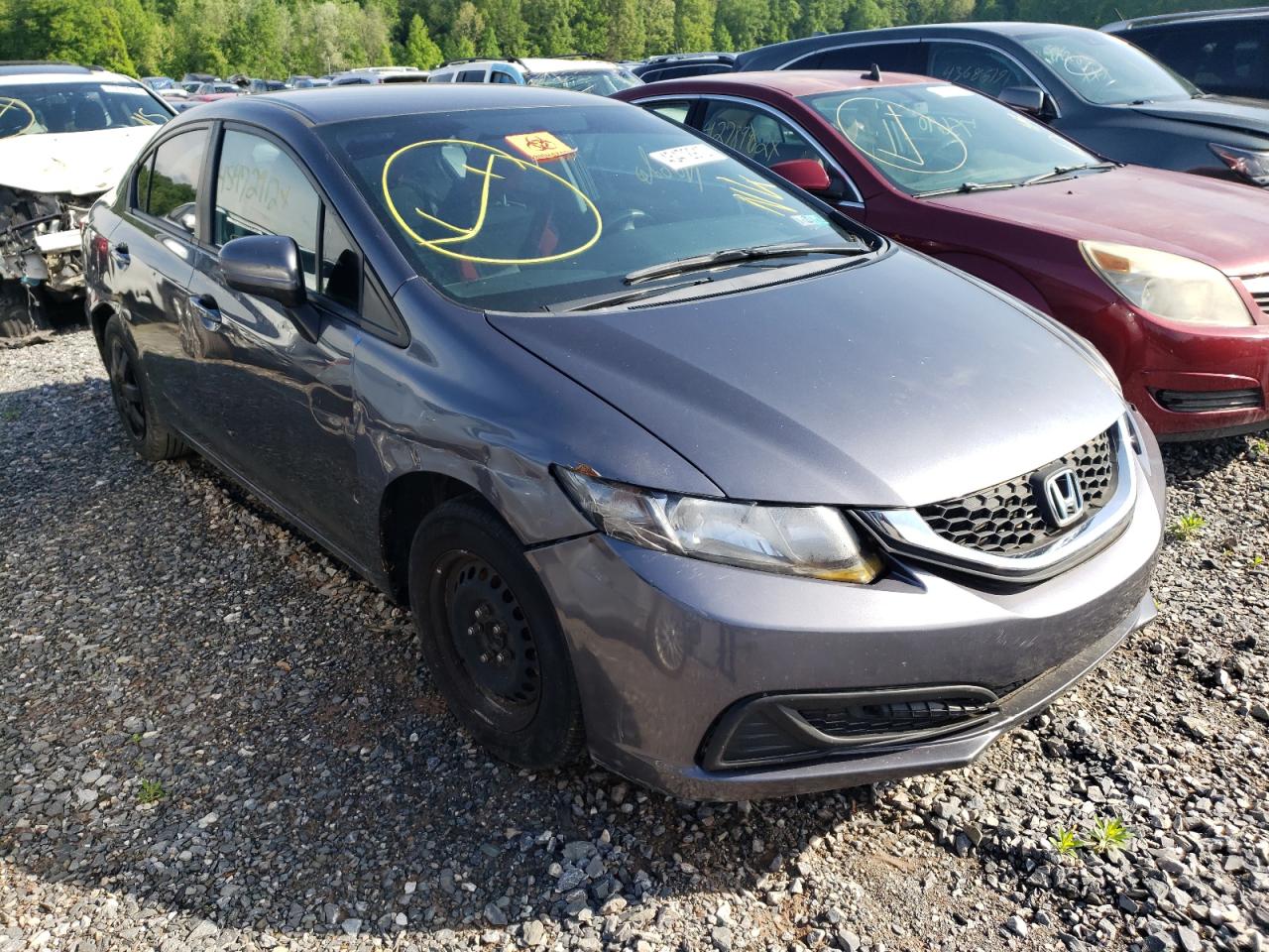 HONDA CIVIC LX 2014 with VIN 19XFB2F5XEE210767 - Photo from auction