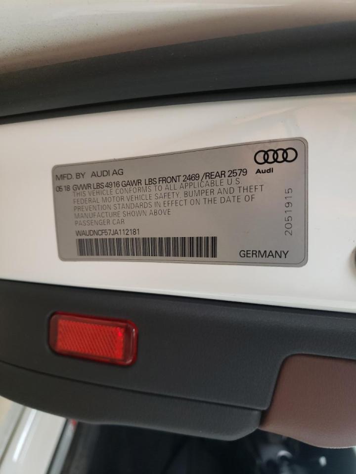 Photo 10 from auction – 2018 AUDI A5 PREMIUM with VIN WAUDNCF57JA112181