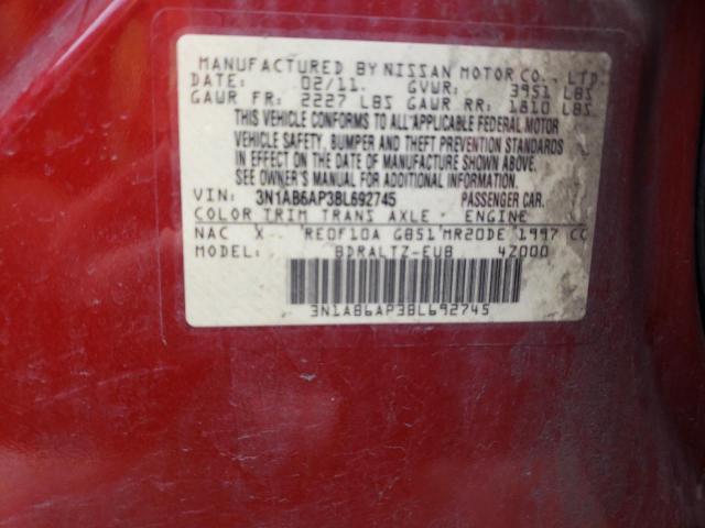 Photo 10 from auction – 2011 NISSAN SENTRA 2.0 with VIN 3N1AB6AP3BL692745