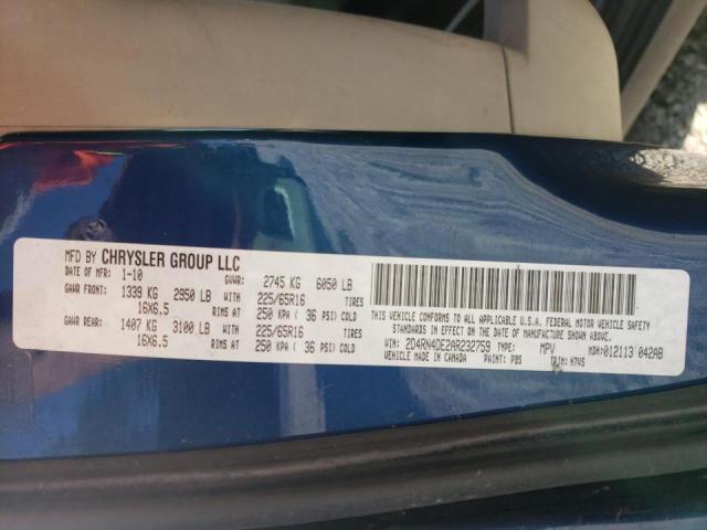 Photo 10 from auction – 2010 DODGE GRAND CARA with VIN 2D4RN4DE2AR232759