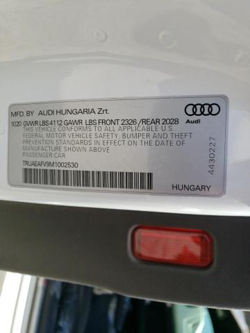 Photo 10 from auction – 2021 AUDI TT with VIN TRUAEAFV9M1002530
