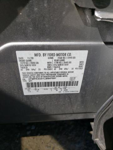 Photo 10 from auction – 2020 FORD EDGE SE with VIN 2FMPK4G91LBB47091