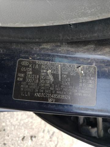 Photo 10 from auction – 2008 KIA SORENTO EX with VIN KNDJC735485838929