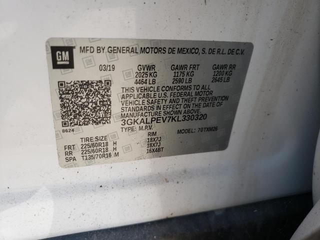Photo 10 from auction – 2019 GMC TERRAIN SL with VIN 3GKALPEV7KL330320