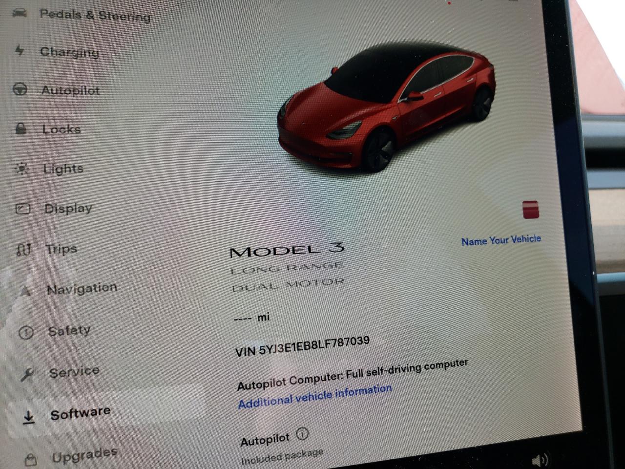 Photo 8 from auction – 2020 TESLA MODEL 3 with VIN 5YJ3E1EB8LF787039
