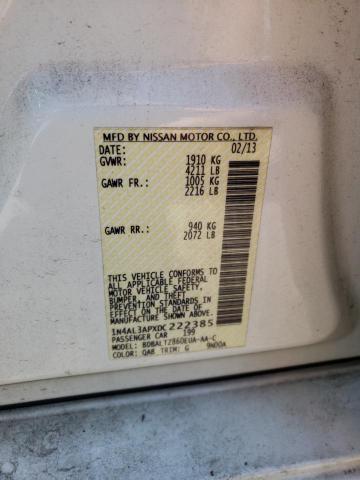 Photo 10 from auction – 2013 NISSAN ALTIMA 2.5 with VIN 1N4AL3APXDC222385