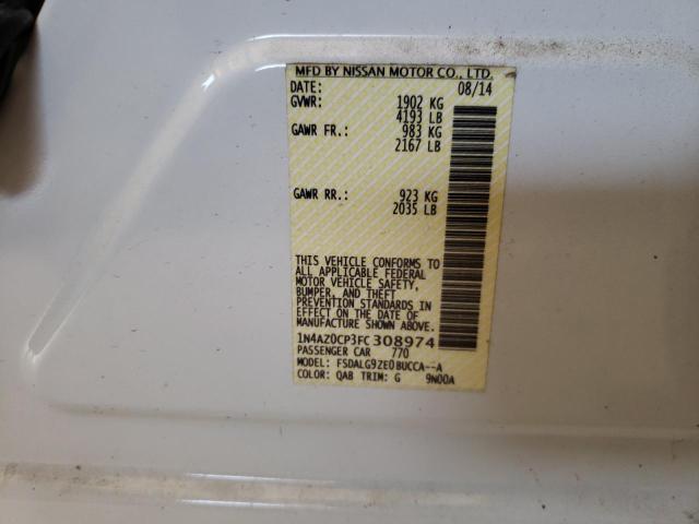 Photo 10 from auction – 2015 NISSAN LEAF S with VIN 1N4AZ0CP3FC308974
