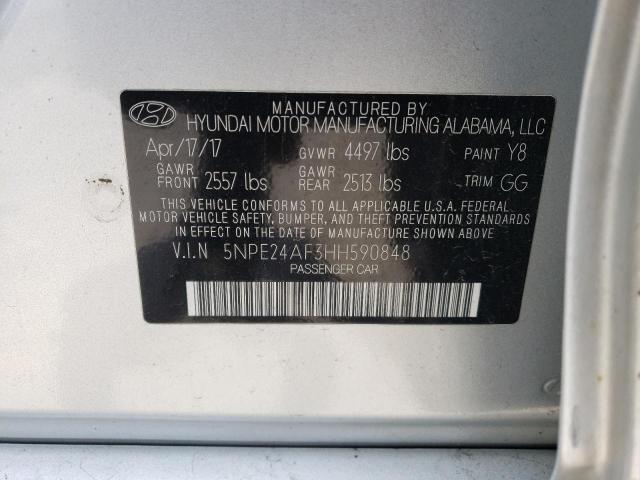 Photo 10 from auction – 2017 HYUNDAI SONATA SE with VIN 5NPE24AF3HH590848