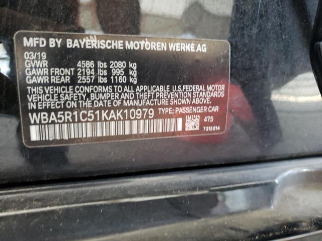 Photo 10 from auction – 2019 BMW 330I with VIN WBA5R1C51KAK10979