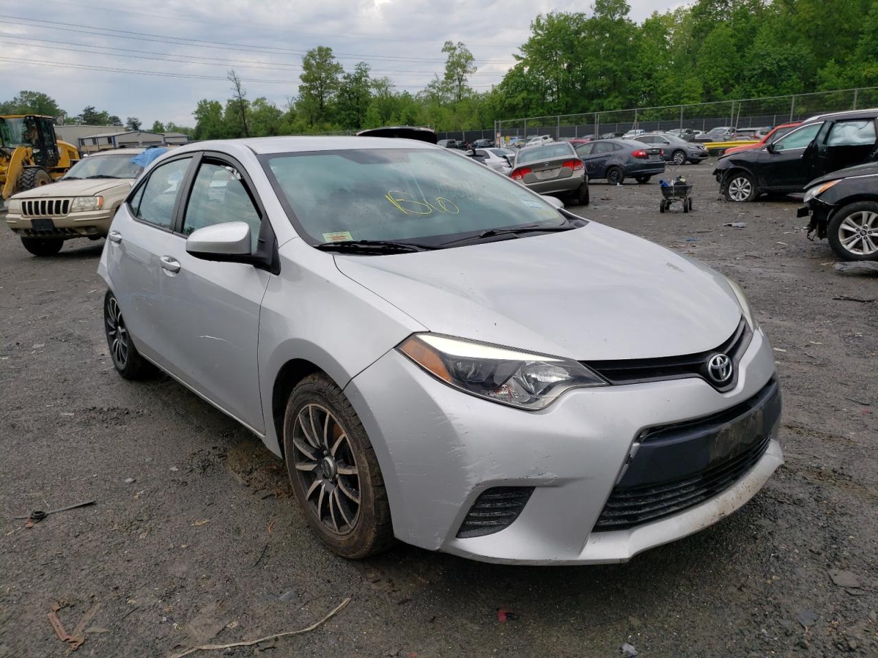 TOYOTA COROLLA LE 2014 with VIN 5YFBURHE0EP087302 - Photo from auction