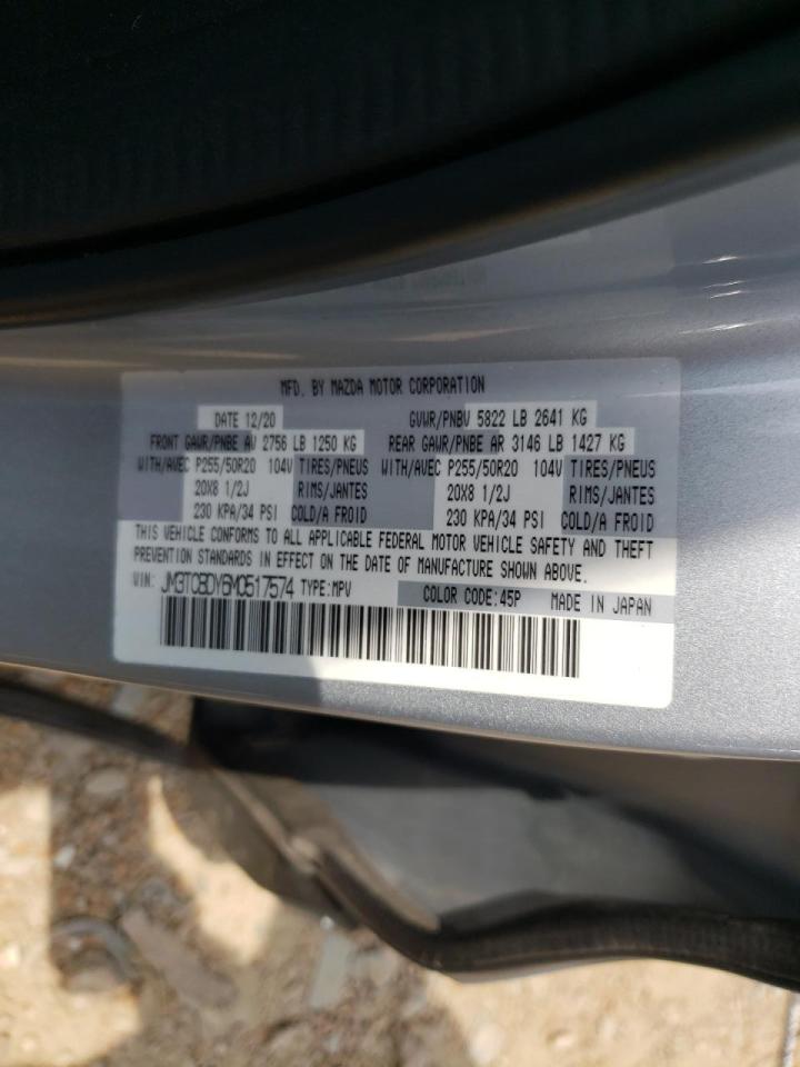 Photo 10 from auction – 2021 MAZDA CX-9 GRAND with VIN JM3TCBDY6M0517574