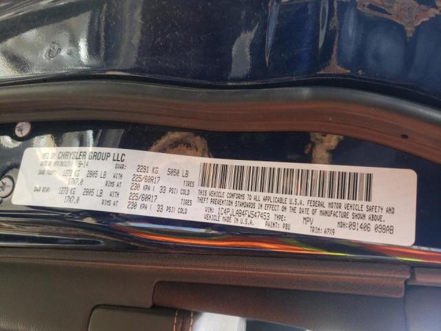 Photo 10 from auction – 2015 JEEP CHEROKEE S with VIN 1C4PJLAB4FW547453