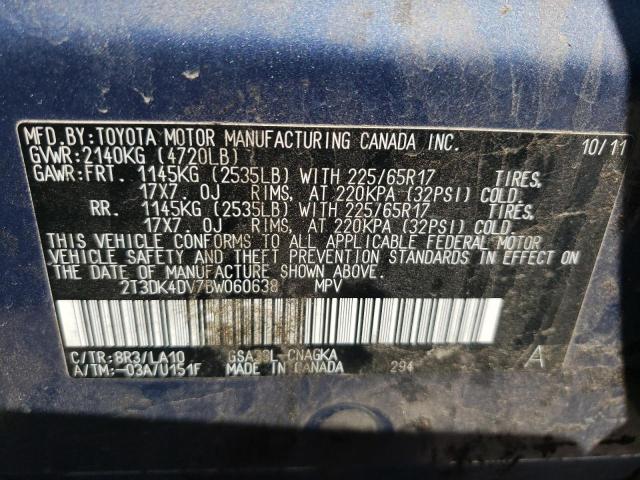 Photo 10 from auction – 2011 TOYOTA RAV4 LIMIT with VIN 2T3DK4DV7BW060638