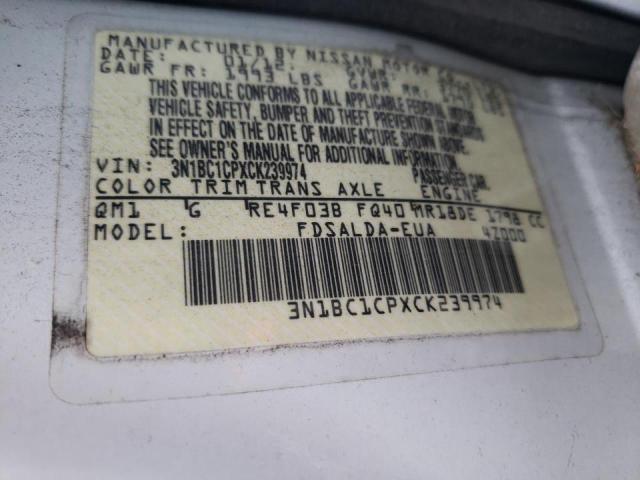Photo 10 from auction – 2012 NISSAN VERSA S with VIN 3N1BC1CPXCK239974