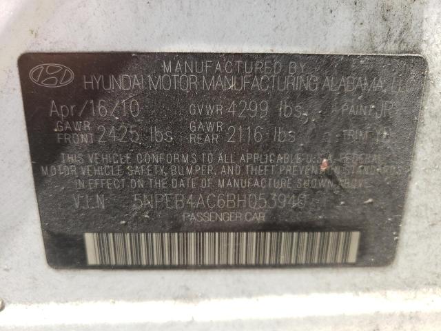 Photo 10 from auction – 2011 HYUNDAI SONATA GLS with VIN 5NPEB4AC6BH053940