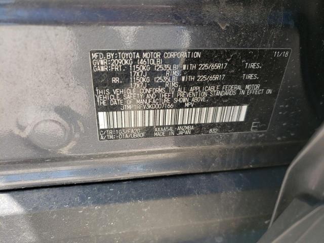 Photo 10 from auction – 2019 TOYOTA RAV4 XLE with VIN JTMP1RFV3KD007166