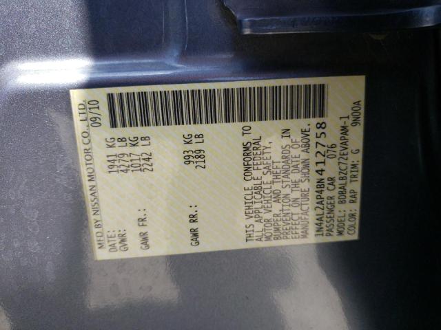 Photo 10 from auction – 2011 NISSAN ALTIMA BAS with VIN 1N4AL2AP4BN412758
