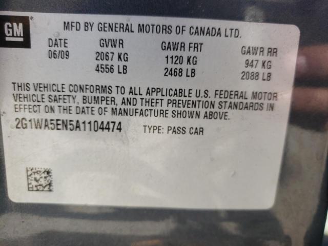 Photo 10 from auction – 2010 CHEVROLET IMPALA LS with VIN 2G1WA5EN5A1104474
