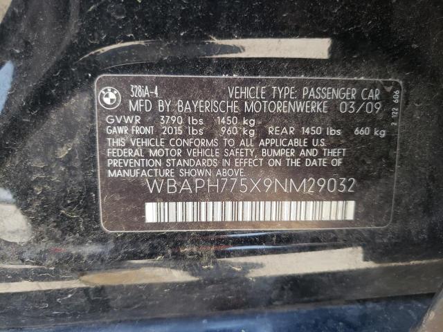 Photo 10 from auction – 2009 BMW 328 I with VIN WBAPH775X9NM29032