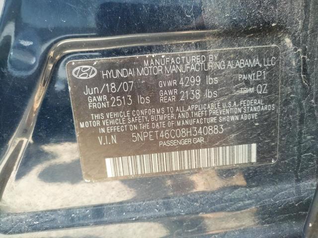 Photo 10 from auction – 2008 HYUNDAI SONATA GLS with VIN 5NPET46C08H340883