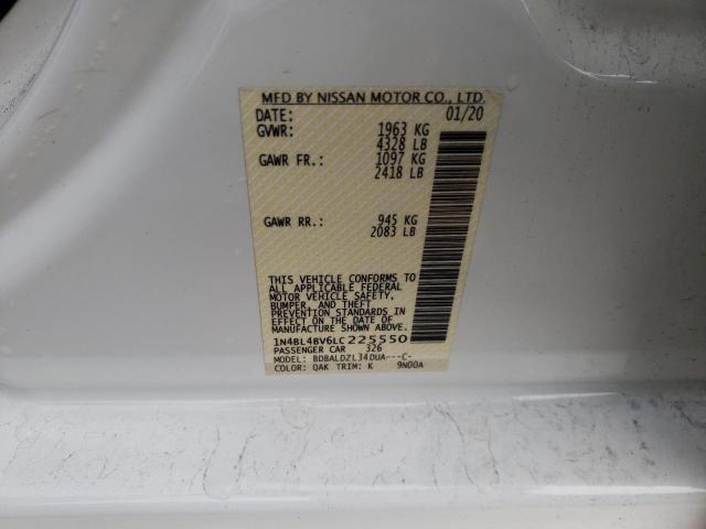Photo 10 from auction – 2020 NISSAN ALTIMA S with VIN 1N4BL4BV6LC225550