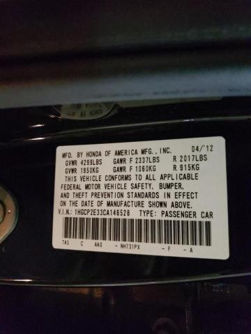 Photo 10 from auction – 2012 HONDA ACCORD LX with VIN 1HGCP2E33CA146528