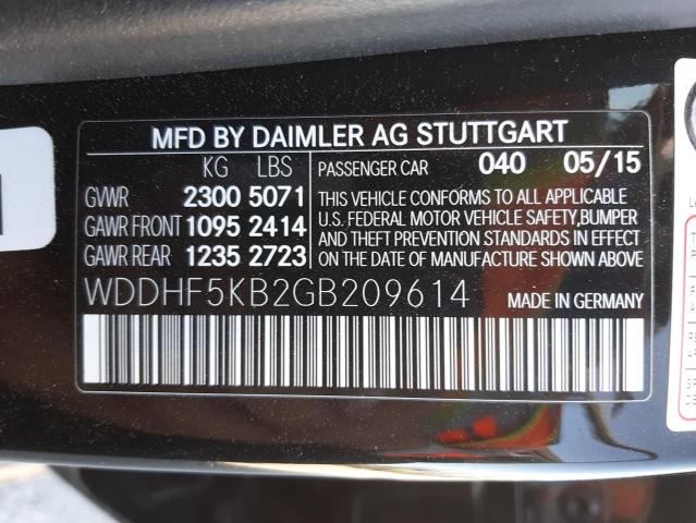 Photo 10 from auction – 2016 MERCEDES-BENZ E 350 with VIN WDDHF5KB2GB209614
