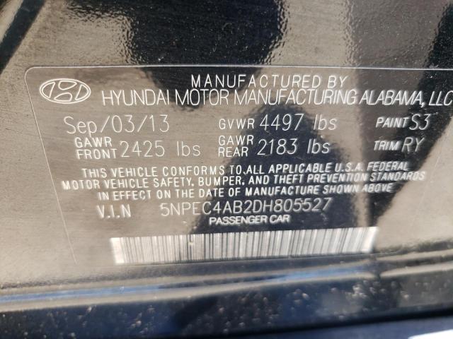 Photo 10 from auction – 2013 HYUNDAI SONATA SE with VIN 5NPEC4AB2DH805527