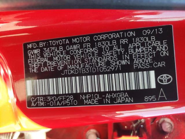 Photo 10 from auction – 2013 TOYOTA PRIUS C with VIN JTDKDTB31D1052971