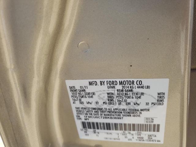 Photo 10 from auction – 2011 FORD ESCAPE XLS with VIN 1FMCU0C72BKB36997