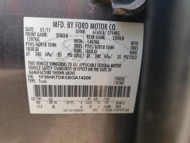 Photo 10 from auction – 2011 FORD EXPLORER X with VIN 1FMHK7D8XBGA14208