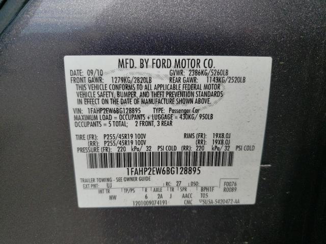 Photo 10 from auction – 2011 FORD TAURUS SEL with VIN 1FAHP2EW6BG128895