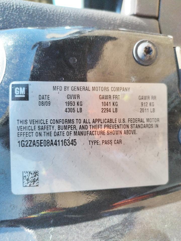 Photo 10 from auction – 2010 PONTIAC G6 with VIN 1G2ZA5E08A4116345