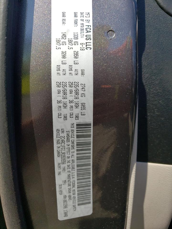Photo 10 from auction – 2018 CHRYSLER PACIFICA T with VIN 2C4RC1FG1JR353556
