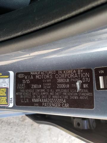 Photo 10 from auction – 2016 KIA FORTE LX with VIN KNAFK4A62G5553354