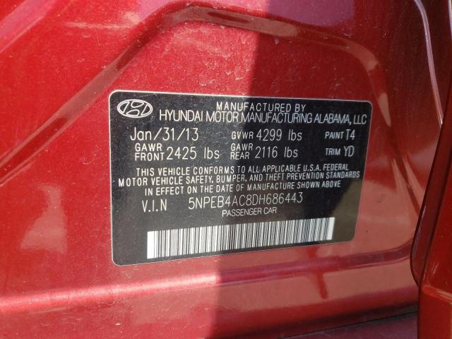 Photo 10 from auction – 2013 HYUNDAI SONATA GLS with VIN 5NPEB4AC8DH686443
