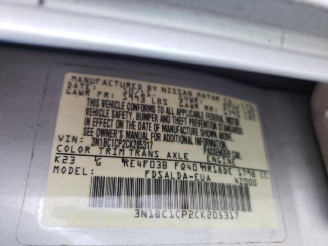Photo 10 from auction – 2012 NISSAN VERSA S with VIN 3N1BC1CP2CK205317