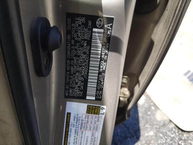 Photo 10 from auction – 2004 TOYOTA PRIUS with VIN JTDKB22U540014996