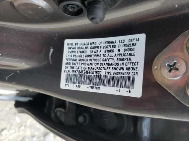 Photo 10 from auction – 2014 HONDA CIVIC HYBR with VIN 19XFB4F24EE001820