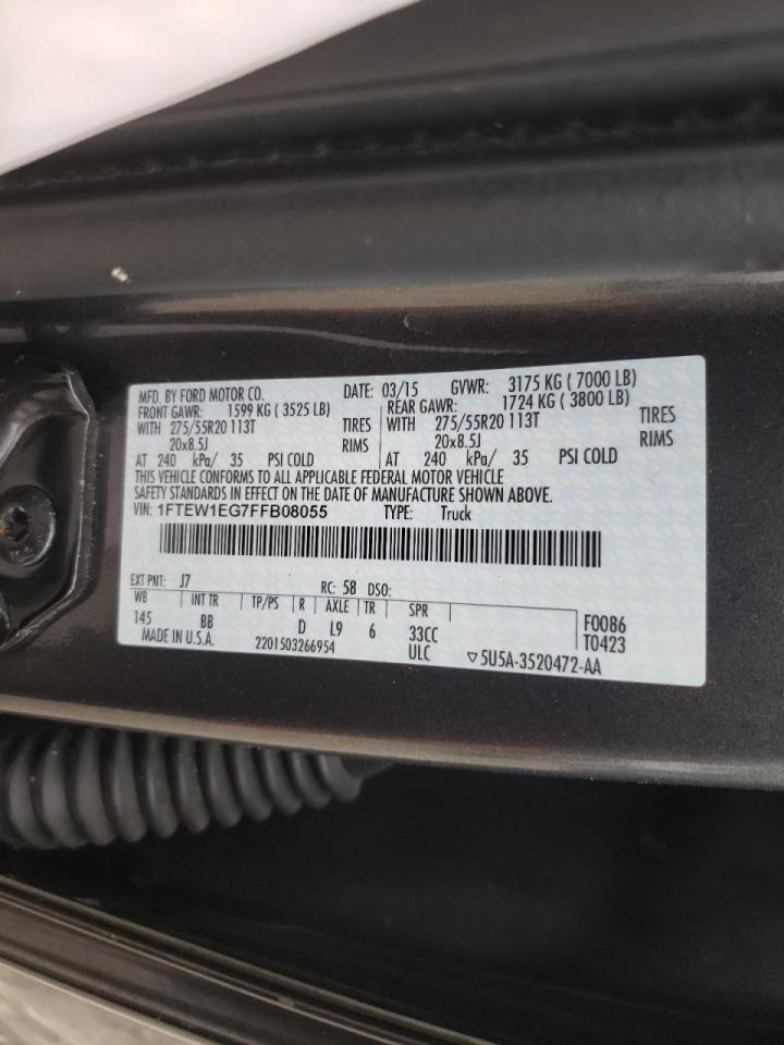 Photo 10 from auction – 2015 FORD F150 SUPER with VIN 1FTEW1EG7FFB08055
