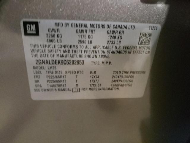 Photo 10 from auction – 2012 CHEVROLET EQUINOX LT with VIN 2GNALDEK9C6202853