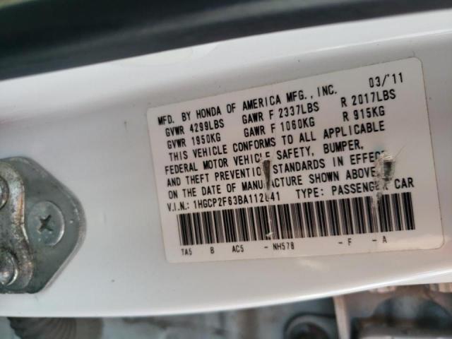 Photo 10 from auction – 2011 HONDA ACCORD SE with VIN 1HGCP2F63BA112841