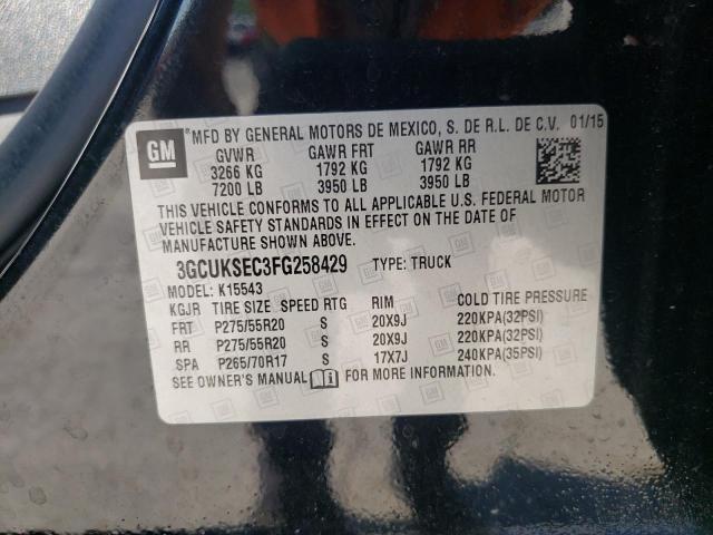 Photo 10 from auction – 2015 CHEVROLET silverado with VIN 3GCUKSEC3FG258429