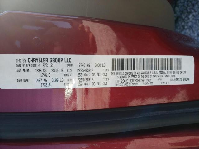 Photo 10 from auction – 2012 CHRYSLER TOWN & COU with VIN 2C4RC1BG8CR339730
