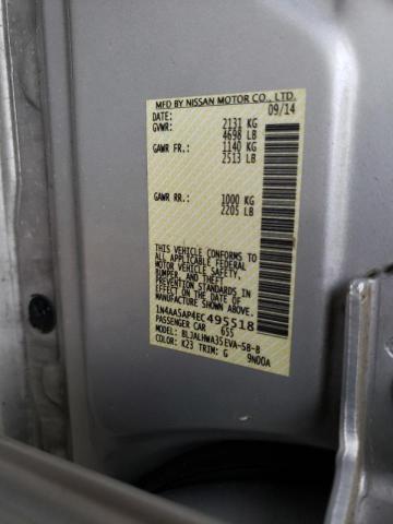 Photo 10 from auction – 2014 NISSAN MAXIMA S with VIN 1N4AA5AP4EC495518